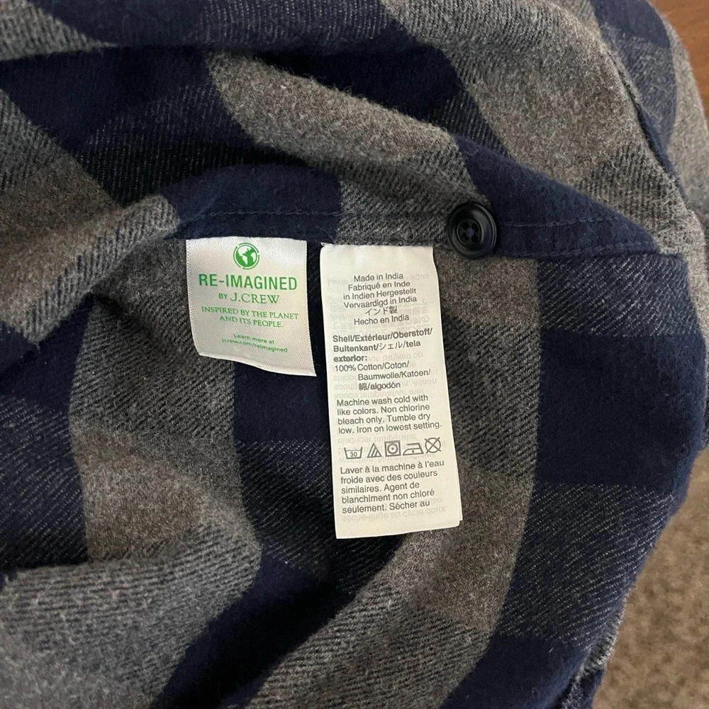 J. Crew Midweight Flannel Workshirt Large